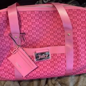 Juicy Couture Pink Patterned Travel Bag